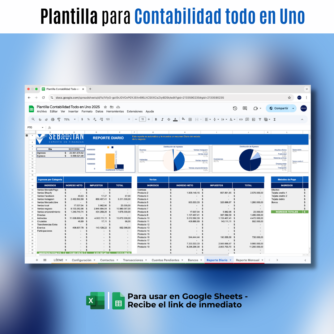 Plantilla para Contabilidad todo en uno